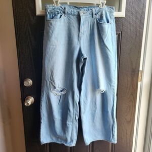 Old Navy Mid Rise Baggy Wide Leg Jeans Size 14